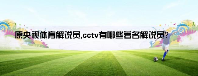 原央视体育解说员,cctv有哪些著名解说员？